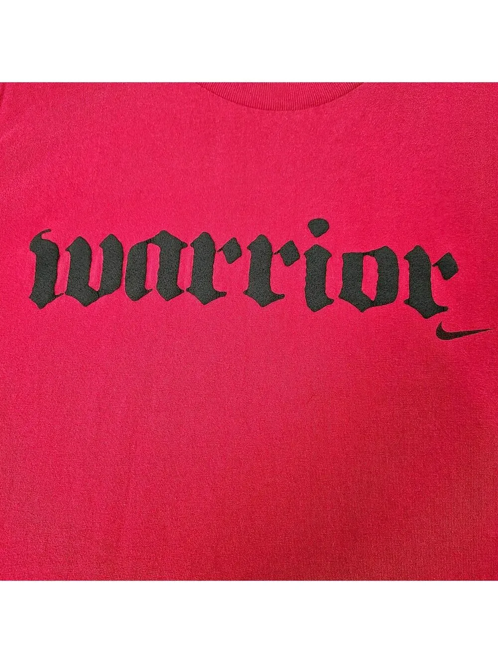 Nike Warrior T Shirt Mens XL Red Black Graphic Swoosh Short Sleeve Cotton
